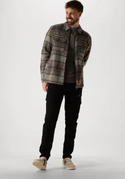 bruine cast iron trui mock neck regular fit cotton mix