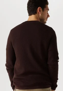 bruine cast iron trui mock neck cotton modal