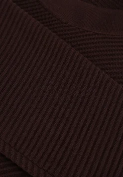 bruine cast iron trui mock neck cotton modal