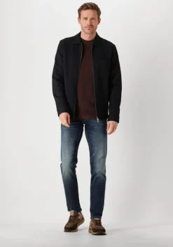 bruine cast iron trui mock neck cotton modal