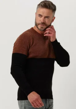 bruine cast iron trui r-neck regular fit chenille cotton plated