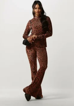 bruine catwalk junkie flared broek tr megan