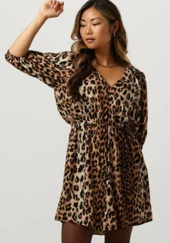bruine catwalk junkie mini jurk dr leopard