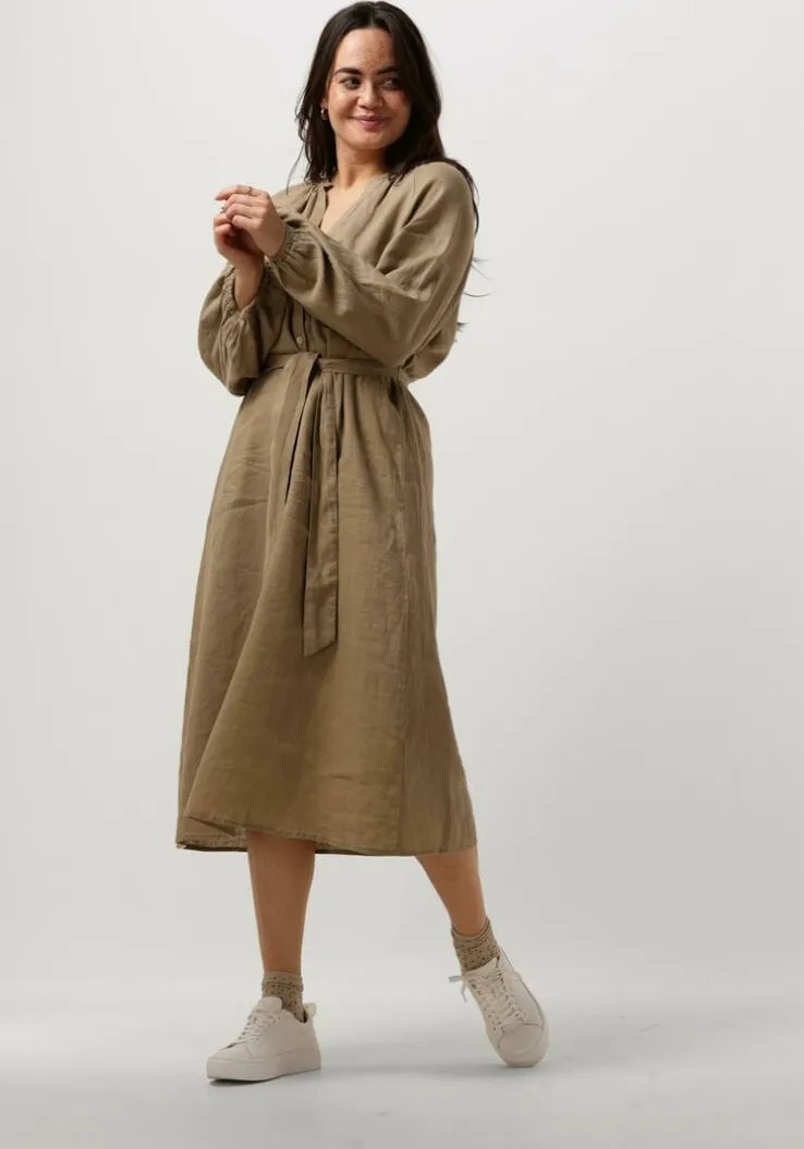 bruine circle of trust midi jurk pauline dress