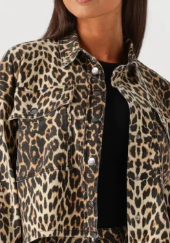 bruine co'couture blouses leocc denim crop shirt