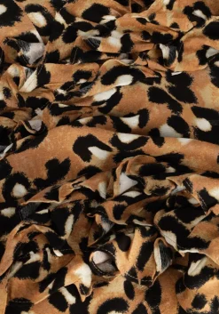 bruine colourful rebel blouses bina leopard boho ruffle blouse