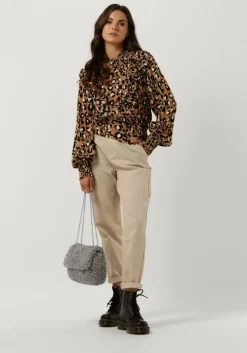 bruine colourful rebel blouses bina leopard boho ruffle blouse