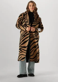 bruine colourful rebel mantel zania double breasted wool long coat