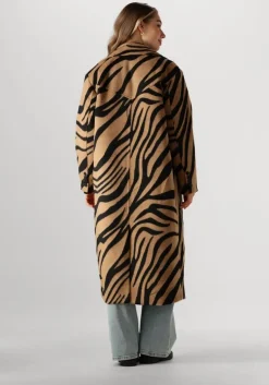 bruine colourful rebel mantel zania double breasted wool long coat