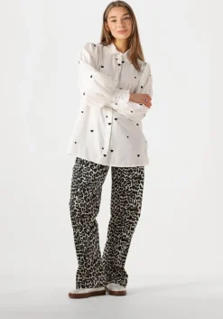 bruine colourful rebel straight leg jeans tinsley leopard denim worker pants