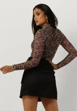 bruine colourful rebel top neyo zebra overklock mesh turtleneck top