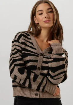 bruine colourful rebel vest shara zebra knitted cardigan