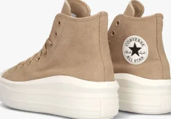 bruine converse hoge sneakers chuck taylor all star move hi