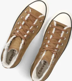 bruine converse hoge sneakers chuck taylor aal star lift hi