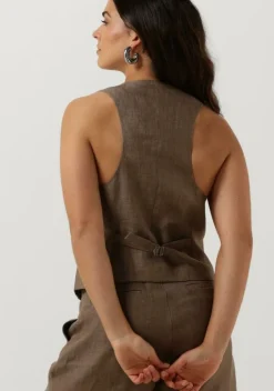 bruine copenhagen muse gilet cmnature-waistcoat