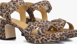 bruine ctwlk sandalen met hak amouch