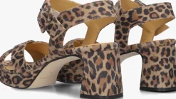 bruine ctwlk sandalen met hak amouch