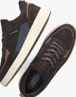 bruine cycleur de luxe lage sneakers commuter