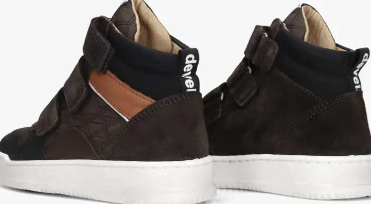 bruine develab hoge sneakers 45889