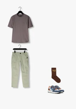 bruine develab lage sneakers 41013