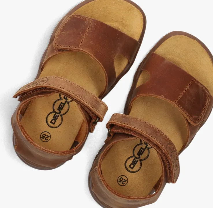 bruine develab platte sandalen 48405