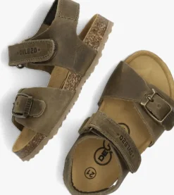 bruine develab platte sandalen 48195