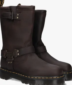 bruine dr martens biker boots anistone high