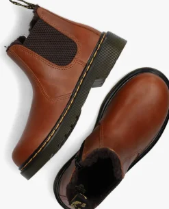 bruine dr martens chelsea boots 2976 leonore k