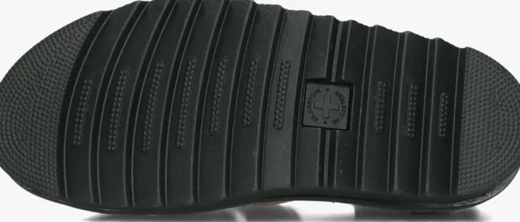 bruine dr martens platte sandalen blaire