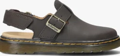 bruine dr martens platte sandalen jorgie k