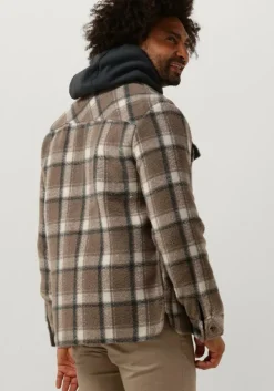 bruine dstrezzed overshirt teppe overshirt