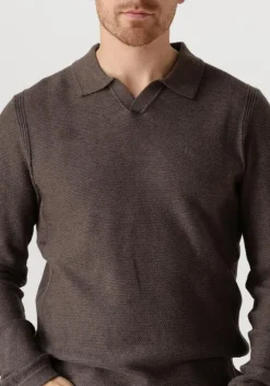 bruine dstrezzed trui mercury polo