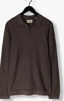 bruine dstrezzed trui mercury polo