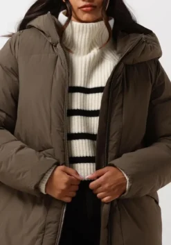 bruine elvine gewatteerde jas eliza