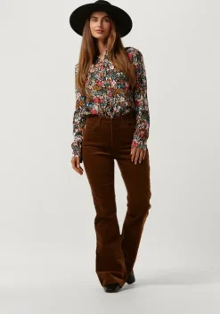 bruine fabienne chapot flared broek eva corduroy flare trousers