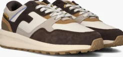 bruine faguo lage sneakers limwood running