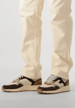 bruine faguo lage sneakers limwood running