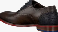 bruine floris van bommel nette schoenen sfm-30229