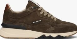 bruine floris van bommel lage sneakers sfm-10136 de zager