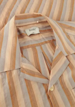 bruine forét casual overhemd otter seersucker ss shirt