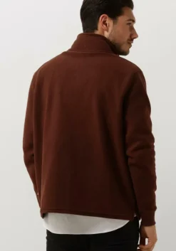 bruine forét trui motion half zip