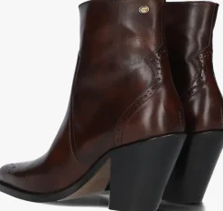 bruine fred de la bretoniere enkellaarsjes blaire ankle boot