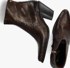 bruine fred de la bretoniere enkellaarsjes blaire ankle boot