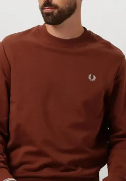 bruine fred perry trui crew neck sweatshirt