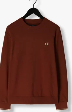 bruine fred perry trui crew neck sweatshirt