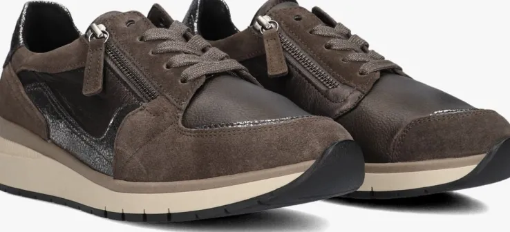 bruine gabor lage sneakers 307