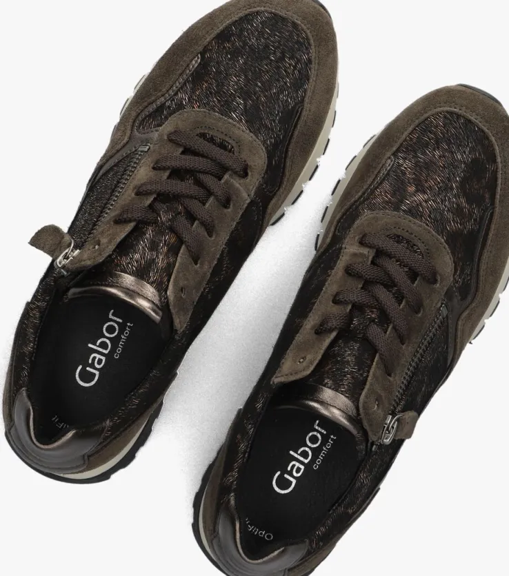 bruine gabor lage sneakers 378