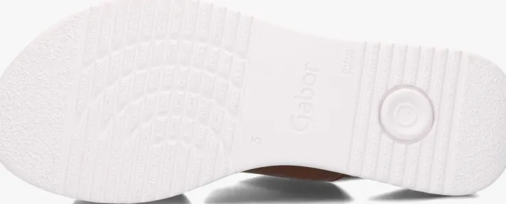 bruine gabor platte sandalen 744