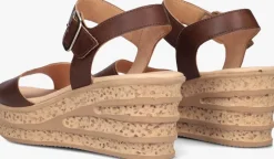 bruine gabor sandalen met hak 651