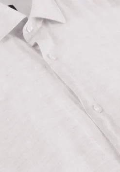 bruine genti casual overhemd linnen s7054-1120